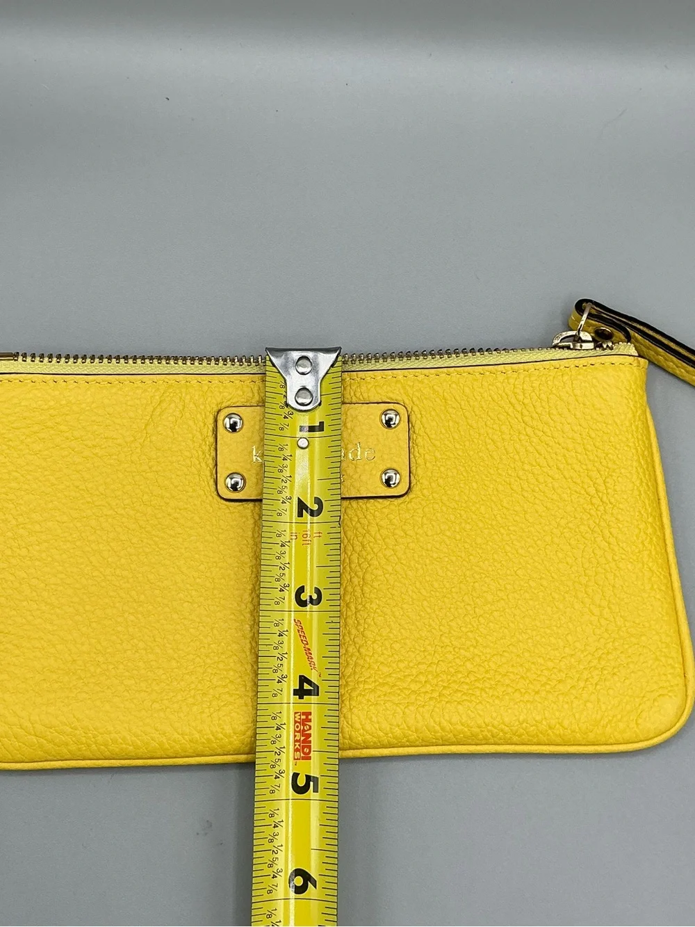 kate spade Zippered Chrissy Berkshire Road Yellow/Gold Wristlet/Clutch